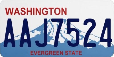 WA license plate AAJ7524