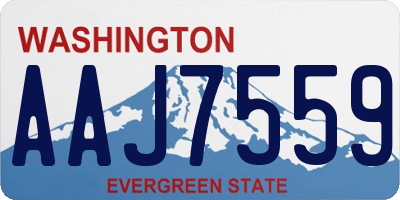 WA license plate AAJ7559