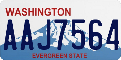 WA license plate AAJ7564
