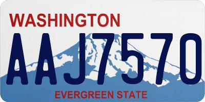 WA license plate AAJ7570