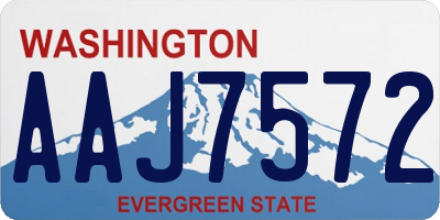 WA license plate AAJ7572