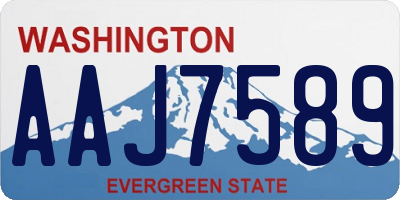 WA license plate AAJ7589