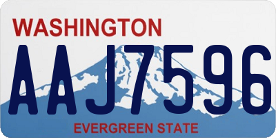 WA license plate AAJ7596