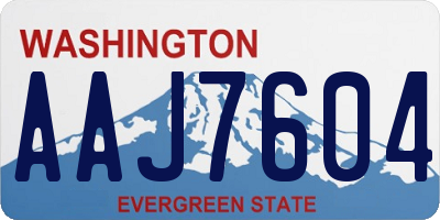 WA license plate AAJ7604