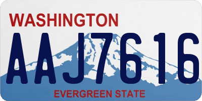 WA license plate AAJ7616