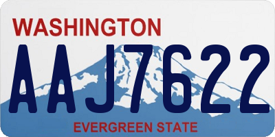 WA license plate AAJ7622