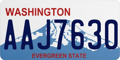 WA license plate AAJ7630