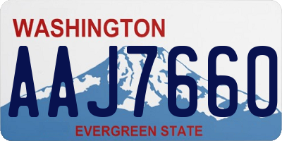 WA license plate AAJ7660