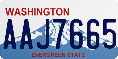 WA license plate AAJ7665