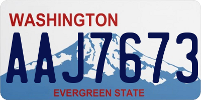 WA license plate AAJ7673
