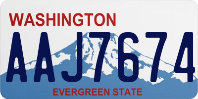 WA license plate AAJ7674