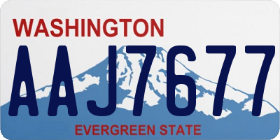 WA license plate AAJ7677
