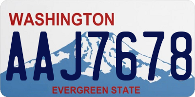 WA license plate AAJ7678