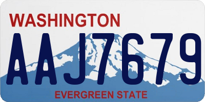 WA license plate AAJ7679