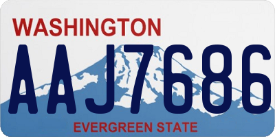 WA license plate AAJ7686