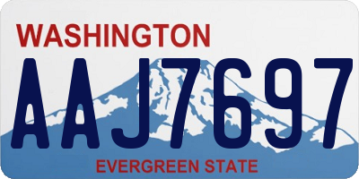 WA license plate AAJ7697