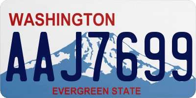 WA license plate AAJ7699