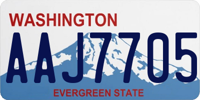 WA license plate AAJ7705