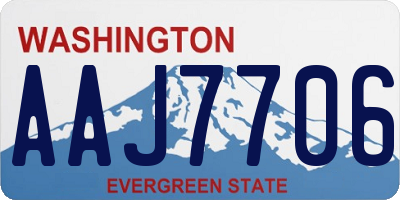 WA license plate AAJ7706