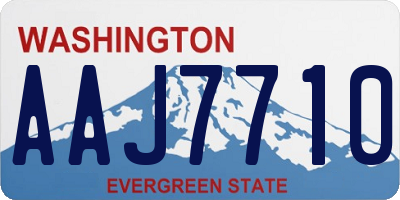 WA license plate AAJ7710