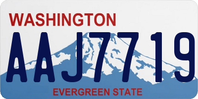WA license plate AAJ7719