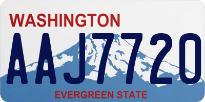 WA license plate AAJ7720
