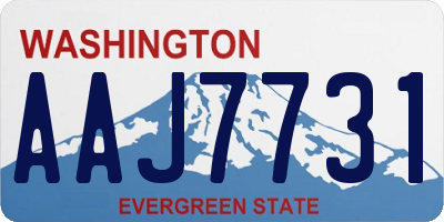 WA license plate AAJ7731