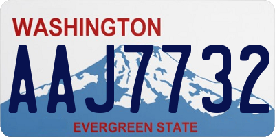 WA license plate AAJ7732