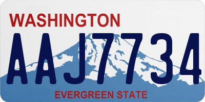 WA license plate AAJ7734