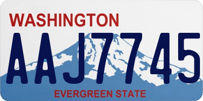 WA license plate AAJ7745
