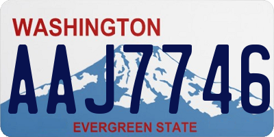 WA license plate AAJ7746