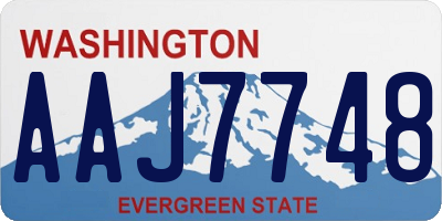 WA license plate AAJ7748