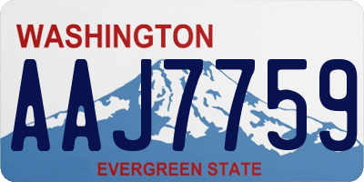 WA license plate AAJ7759