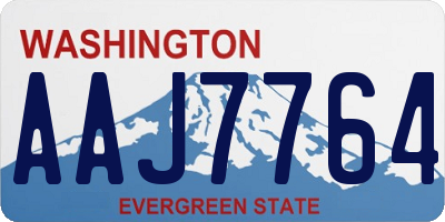 WA license plate AAJ7764