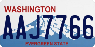 WA license plate AAJ7766