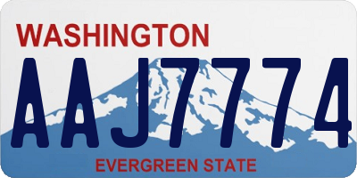 WA license plate AAJ7774