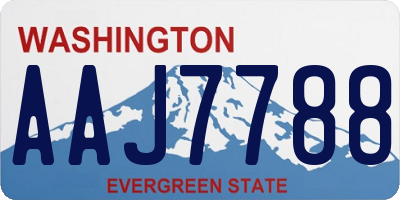 WA license plate AAJ7788