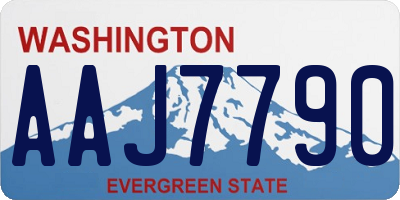 WA license plate AAJ7790