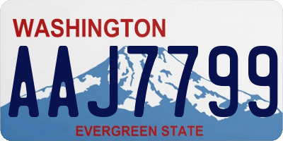 WA license plate AAJ7799