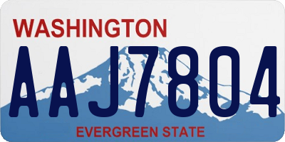 WA license plate AAJ7804