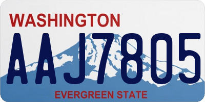 WA license plate AAJ7805