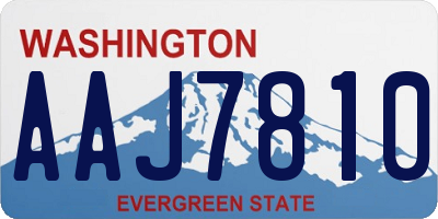 WA license plate AAJ7810