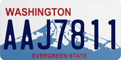 WA license plate AAJ7811