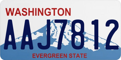 WA license plate AAJ7812