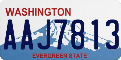 WA license plate AAJ7813