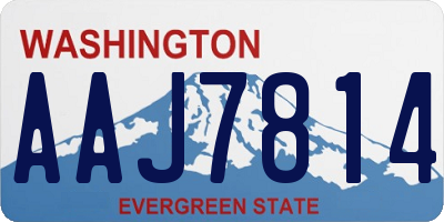 WA license plate AAJ7814