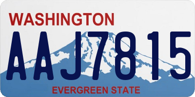 WA license plate AAJ7815