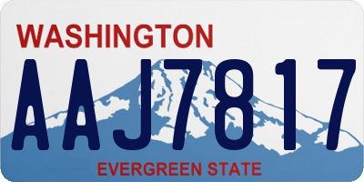 WA license plate AAJ7817
