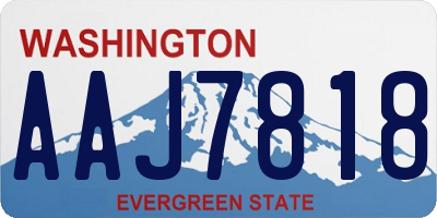 WA license plate AAJ7818