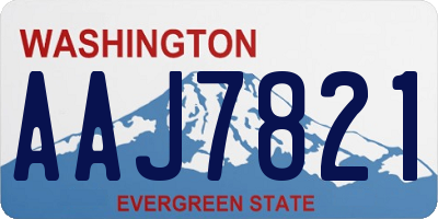 WA license plate AAJ7821